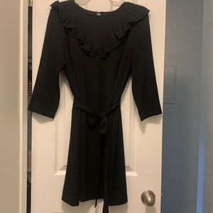 Black Dress with Frills